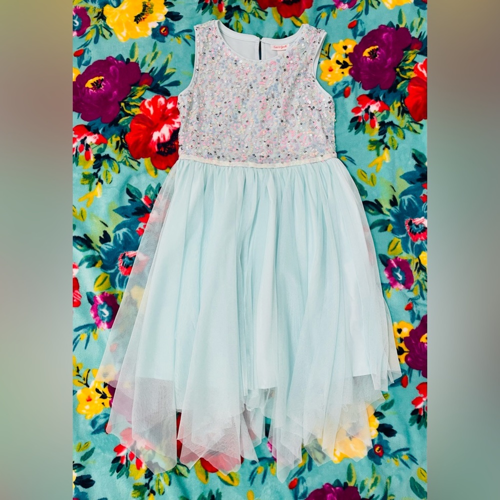 Girls Sequin Detail Dress Size Large